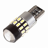 Автолампа диод T10(W5W) 12-24V 30SMD диодов 1-конт с обманкой Белая  SKYWAY min 2шт